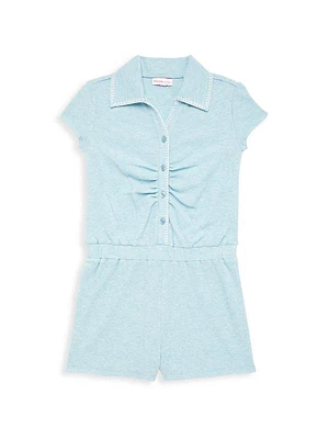 Little Girl's & Girl's Ruched Knit Romper