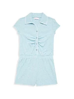 Little Girl's & Girl's Ruched Knit Romper