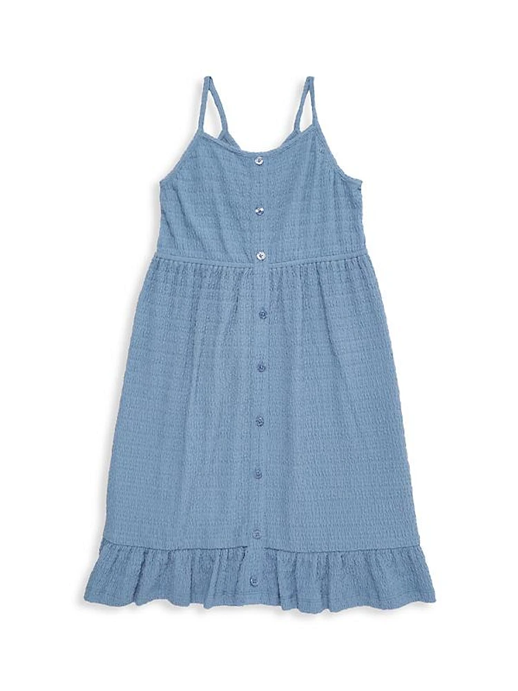 Girl's Ruffle-Trim Slip Dress