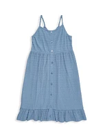 Girl's Ruffle-Trim Slip Dress