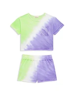 Little Girl's & Tie-Dye Shorts