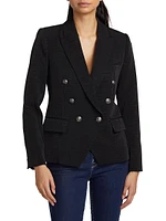 Kenzie Cotton-Blend Double-Breasted Blazer