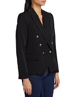 Kenzie Cotton-Blend Double-Breasted Blazer