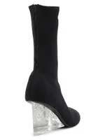 Silk Shard Wedge Boots