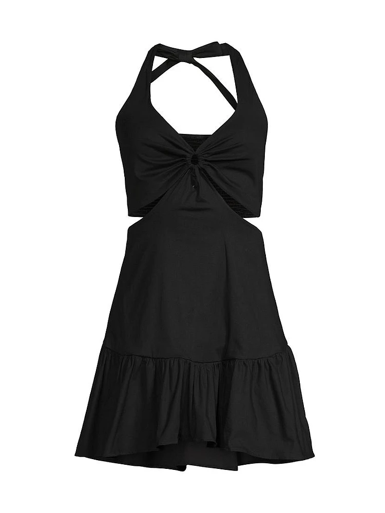 Ariel Cotton Blend O-Ring Minidress