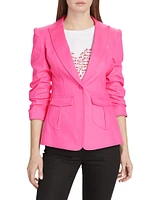 Louisa Peak Stretch Denim Blazer