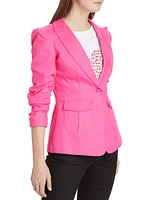 Louisa Peak Stretch Denim Blazer