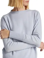 COLLECTION Rolled Crewneck Sweater