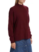 Triangle Stitch Wool-Blend Turtleneck Sweater