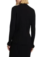 COLLECTION Mock Turtleneck Rib-Knit Sweater