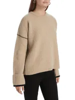 Oversized Wool Crewneck Sweater