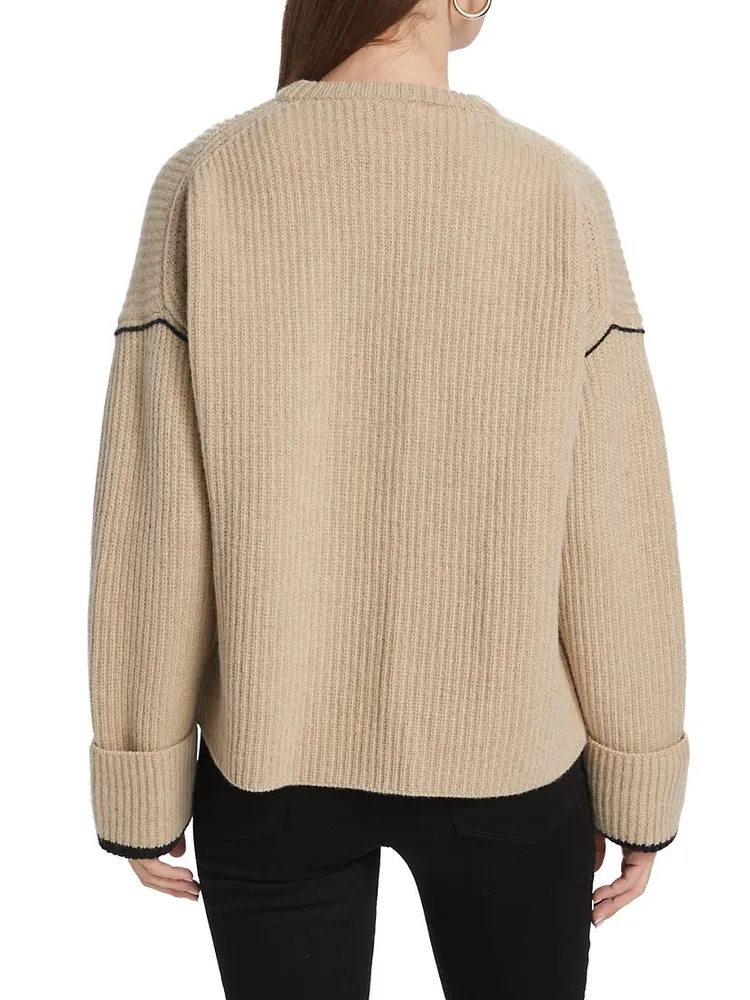 Oversized Wool Crewneck Sweater