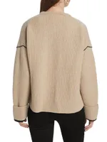 Oversized Wool Crewneck Sweater