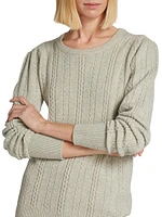 COLLECTION Sparkle Cable-Knit Sweater