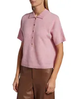 Cashmere Relaxed Polo Shirt