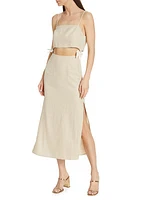 Sanora Linen Cut-Out Dress