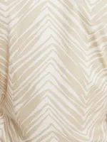 Kimmia Chevron Cotton Sleeveless Minidress
