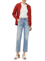 Adrienne Pointelle Cotton-Blend Cardigan