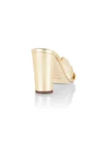 Avenue 85MM Metallic Leather Sandals