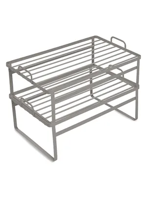 Two-Piece Stackable Cabinet Shelf Set