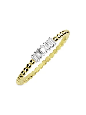 14K Gold & Diamond Stacking Ring