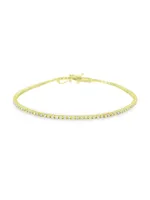 14K Yellow Gold & 1 TCW Diamond Tennis Bracelet