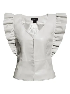 Sylvia Recycled Leather Top