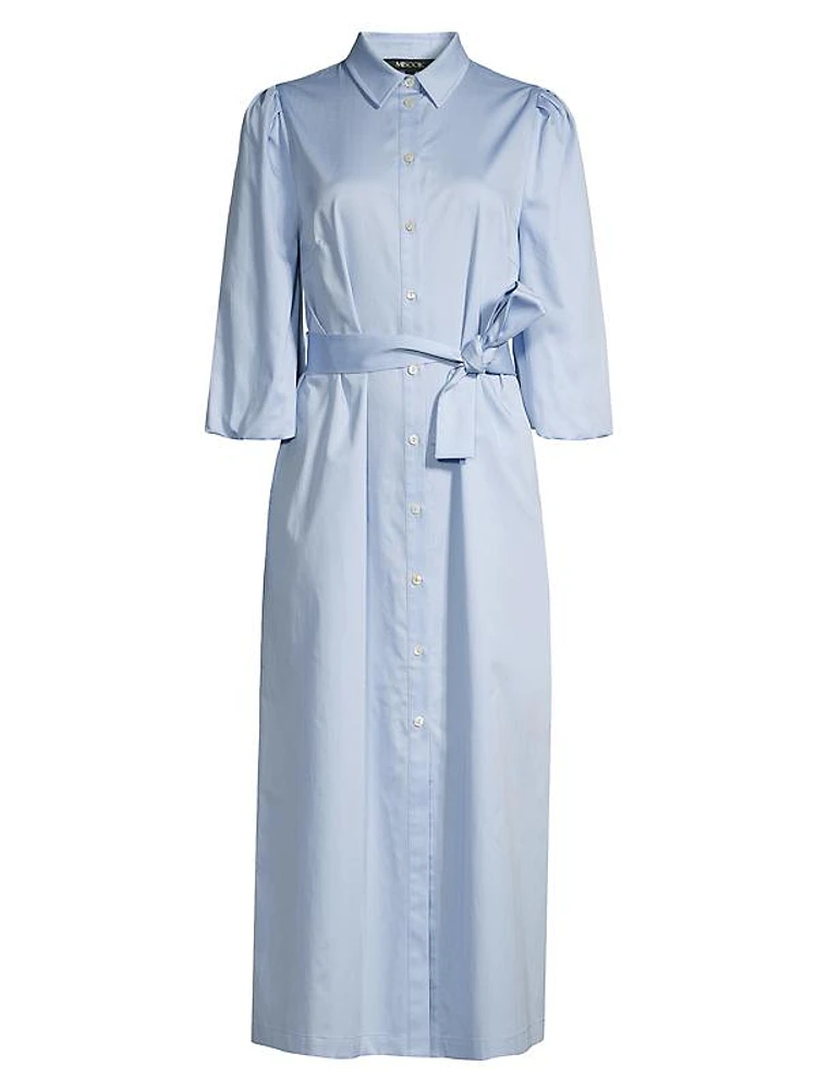 Belted Cotton Shirtdress