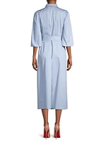 Belted Cotton Shirtdress