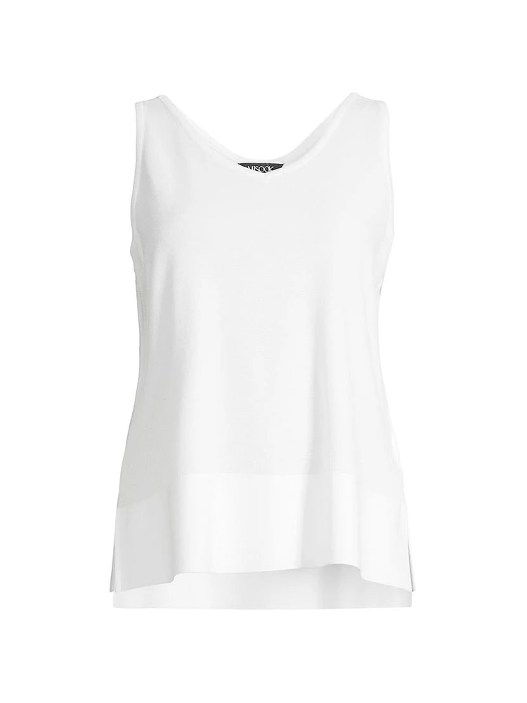 V-Neck Soft Knit Tank Top