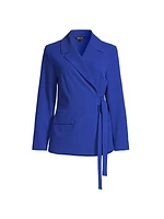 Side-Tie Crepe De Chine Jacket