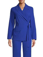 Side-Tie Crepe De Chine Jacket