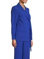 Side-Tie Crepe De Chine Jacket