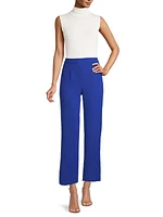 Straight-Leg Cropped Pants