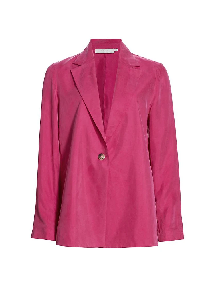 Hallie Single-Button Blazer