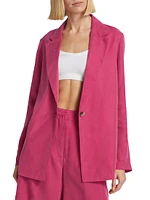 Hallie Single-Button Blazer