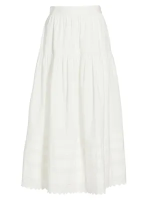 Sebastiane Tiered Cotton Maxi Skirt