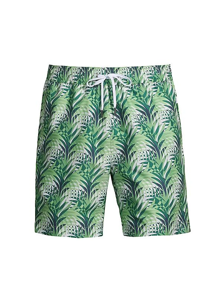 Charles 7'' Palm Frond Swim Trunks