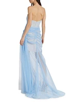 Cleo Tulle Strapless Gown