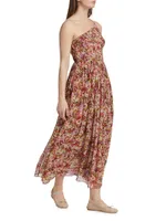 Felicity Silk Floral Midi-Dress