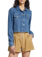 Rowan Cutoff Denim Trucker Jacket