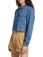 Rowan Cutoff Denim Trucker Jacket