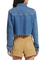 Rowan Cutoff Denim Trucker Jacket