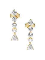 Ethereal 14K Yellow Gold & 2.6 TCW Lab-Grown Diamond Suspender Earrings