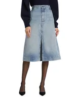 Charlene Denim Midi-Skirt