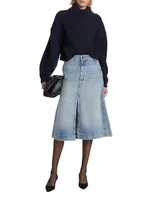 Charlene Denim Midi-Skirt