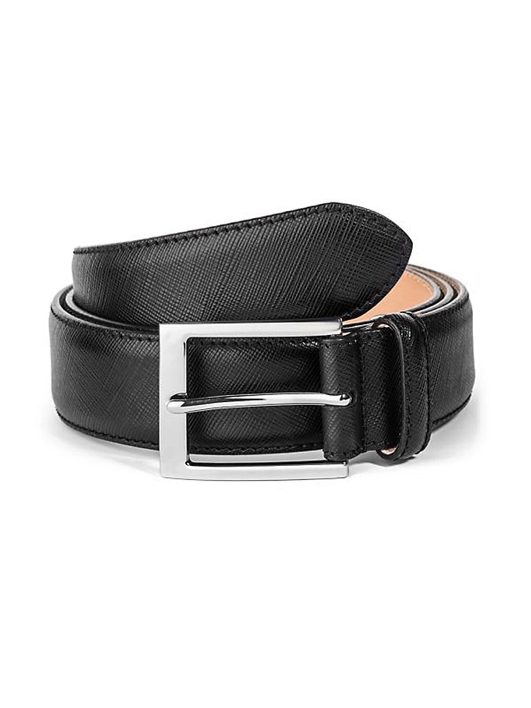 Textured Leather Belt