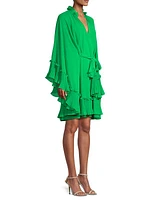 Ziva Caftan Ruffle Knee-Length dress