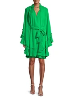 Ziva Caftan Ruffle Knee-Length dress