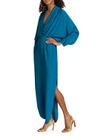 Artista Plunge Wrap Maxi Dress